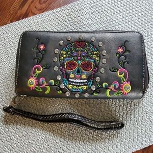 Day of the Dead skull wallet
